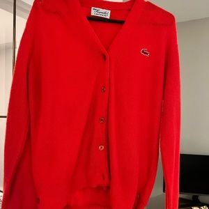 Vintage Red Lacoste Cardigan